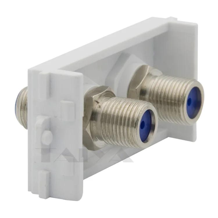 2 порта с новым стилем ТВ настенная пластина F головка разъем никелированной