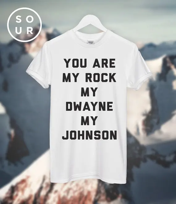 Модная хипстерская футболка унисекс You Are My Rock Dwayne Johnson больше размеров и