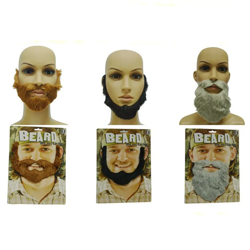Взрослые и мужские вечерние игрушки поддельные коричневые бороды усы для