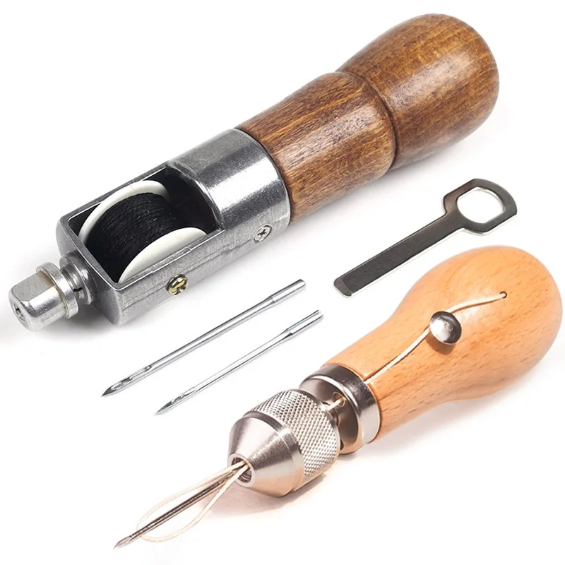 Professional Leathercraft Leather Tool Sewing Stitching Awl Supplies DIY Craft Heavy Fabric Repair Flat Seam Set | Инструменты