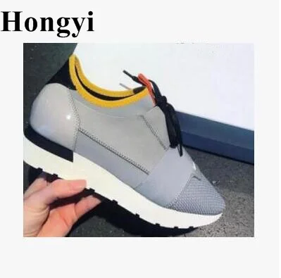 Hongyi/Брендовая обувь; сезон осень-зима; Новое поступление; удобная дышащая обувь, увеличивающая рост; обувь из сетчатого материала; Мужская модная повседневная кожаная обувь на плоской подошве - Цвет: as showed color