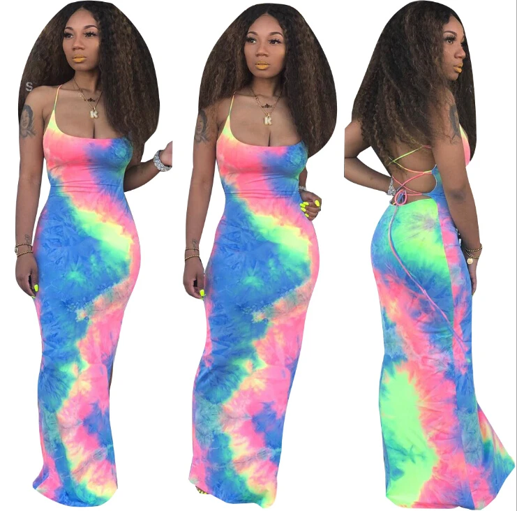 Новинка женское сексуальное пляжное облегающее платье с открытой спиной и