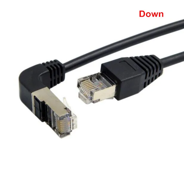 0 5 м 1 2 3 М Угловой вверх и вниз угловой Cat5e 8P8C STP Cat 5e RJ45 Lan Ethernet сетевой патч корд 90D