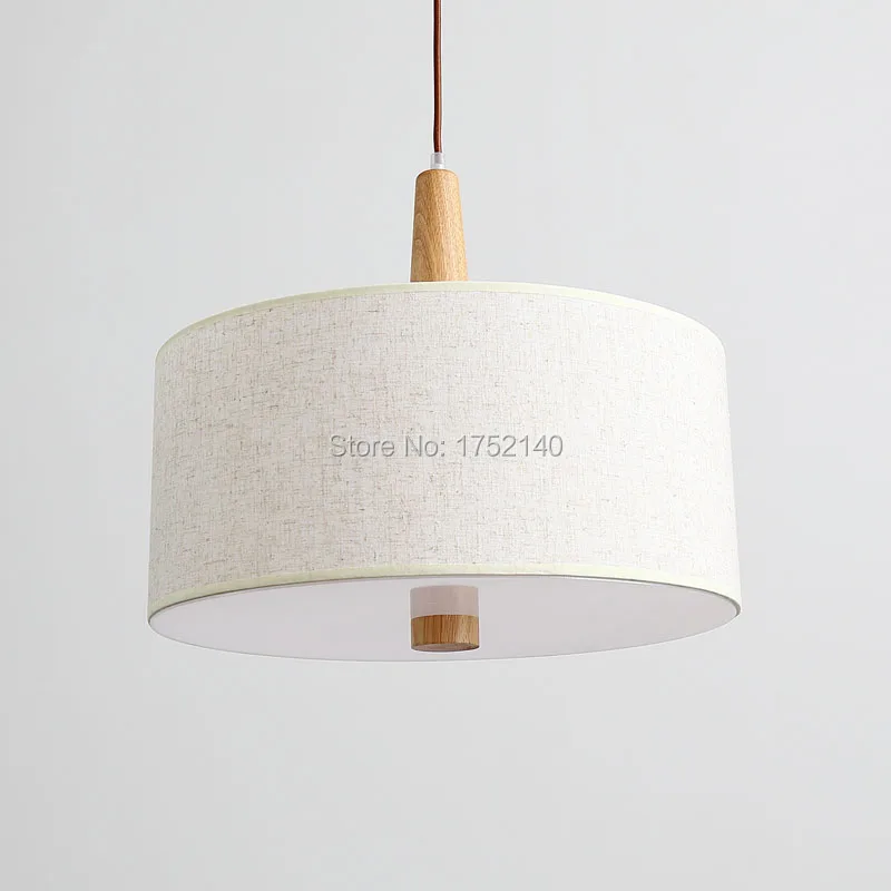 Высококачественные деревянные подвесные светильники с льняным абажуром