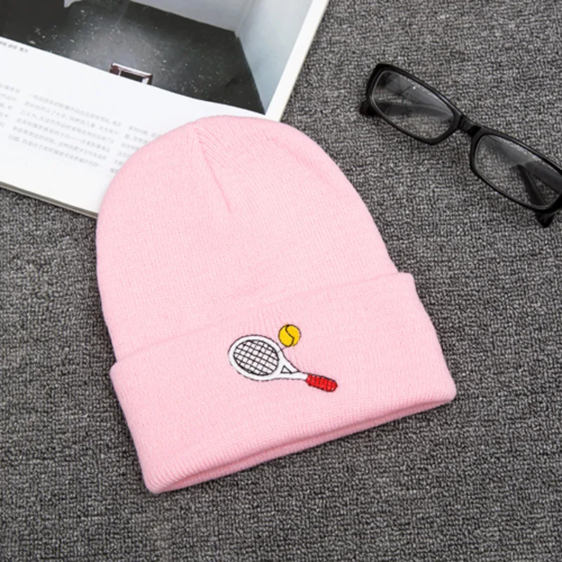 Женская зимняя шапка бини женская весна осень вязаная с принтом Повседневная