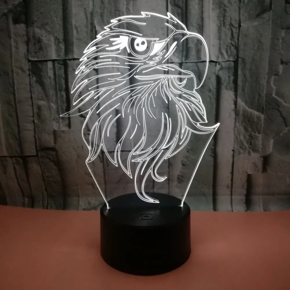 Новая птица 3d ночник фотовспышка для детской комнаты домашнее украшение