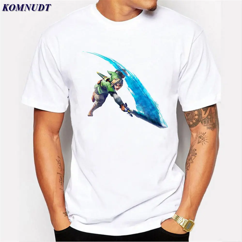 2018 Legend of Zelda футболки Для мужчин игры SWAG человек Футболки Лето Высокое качество