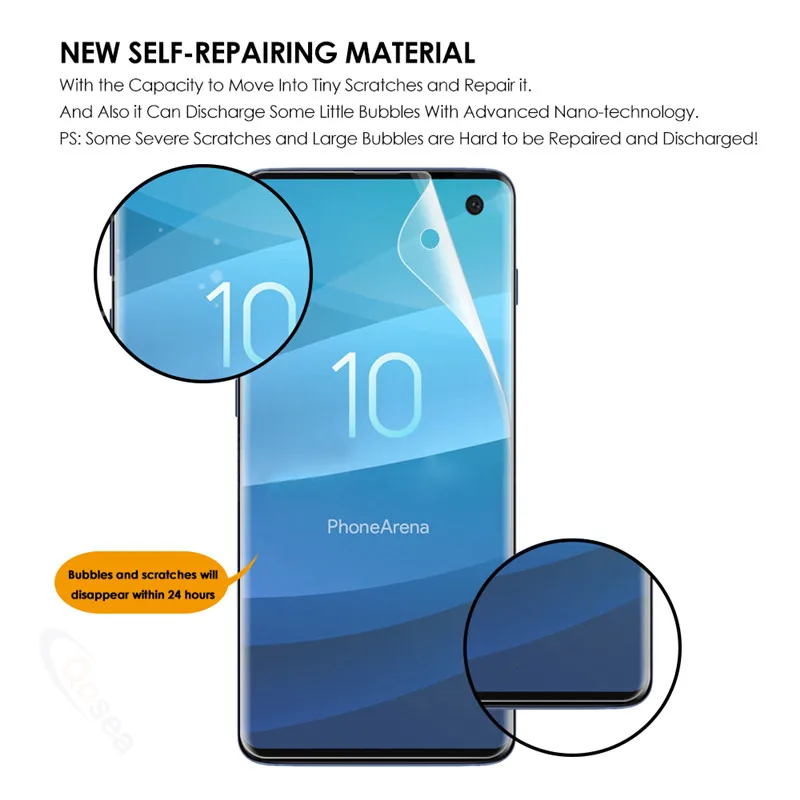 Qosea(3 упаковки) для samsung Galaxy S10 Защитная пленка для экрана ультра-тонкая прозрачная передняя пленка для samsung S10 Plus E защита Flim