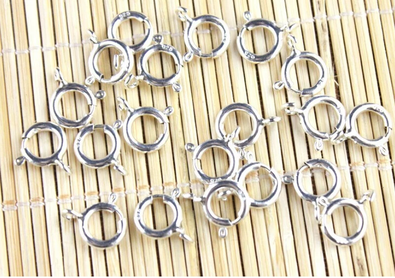 10 шт. пружинная Пряжка из серебра 925 пробы 5 6 мм|diy accessories|clasp braceletbuckle clasp |
