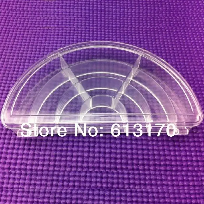 

Free shipping 10 grid Empty Eye shadow jar Semicircle jewelry bead display container ,pill case electron component storage box