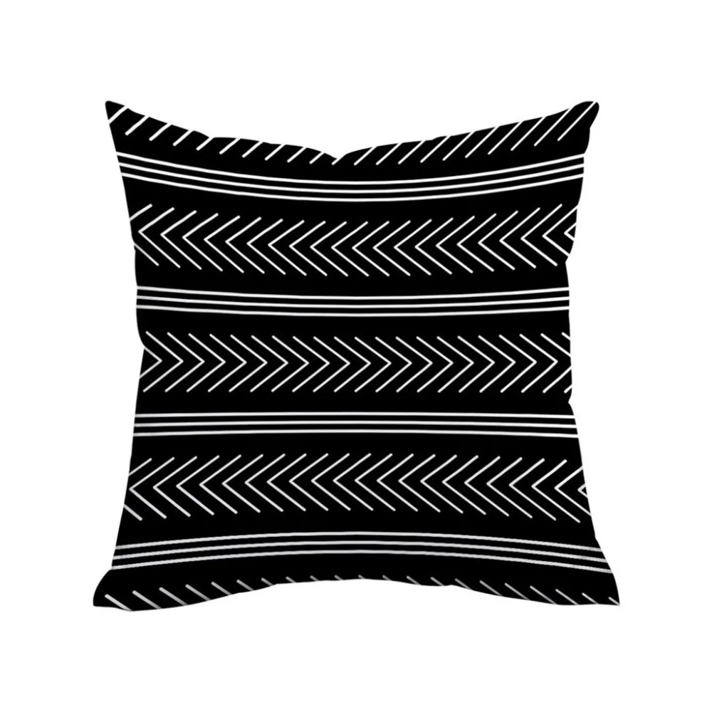 4Psc геометрический короткий плюшевый кожаный смешанный Чехол на подушку в