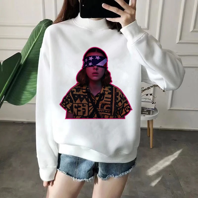 Странные вещи вверх дном Harajuku толстовки для женщин Ullzang 90s Забавный мультфильм Eleven толстовки друзья не лгут толстовка женская