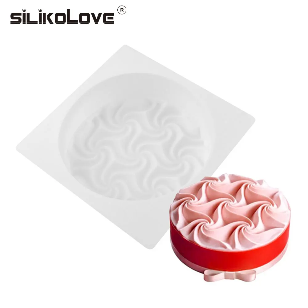 SILIKOLOVE круглой формы белого цвета свадебные силиконовые формы украшения торта инструменты аксессуары BPA бесплатно