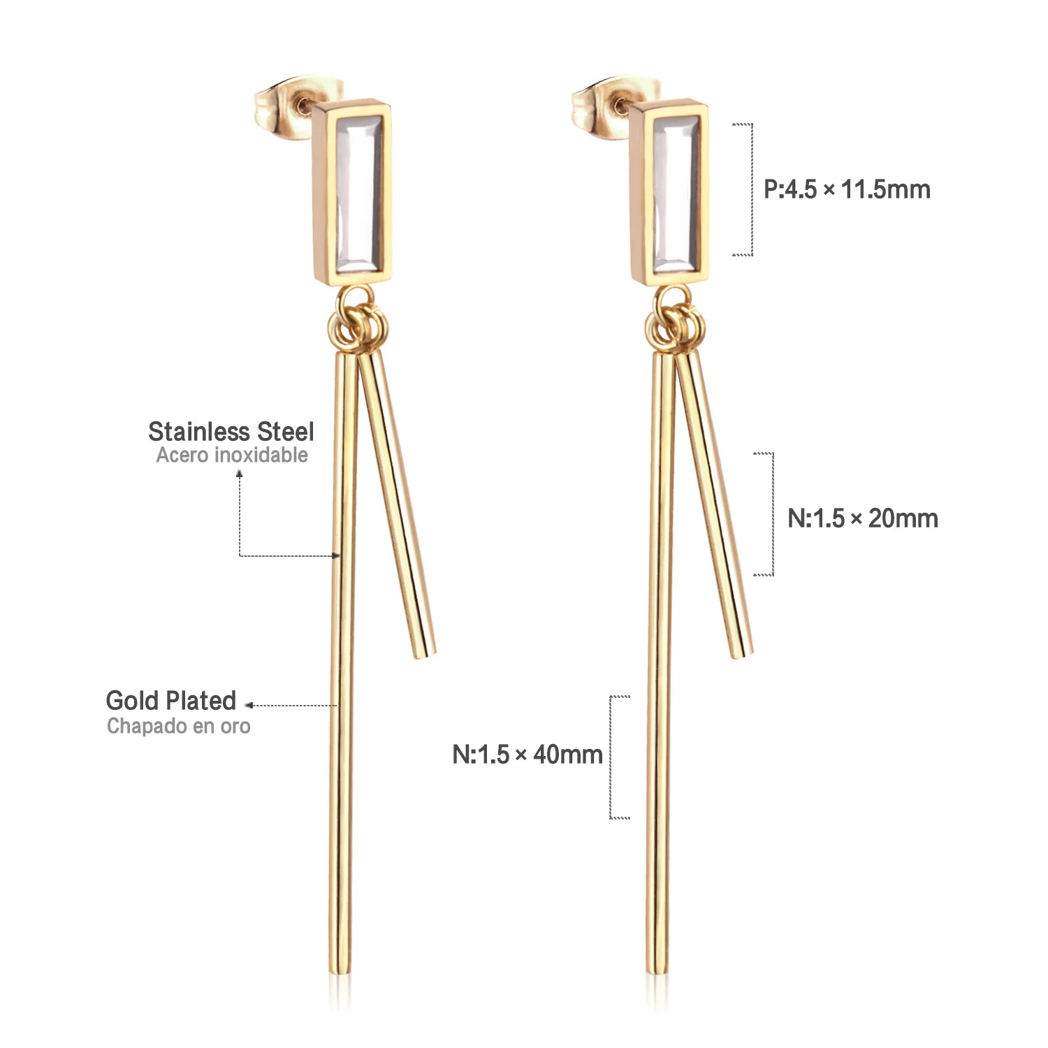 Длинные висячие серьги LUXUSTEEL с кисточками модные ювелирные изделия из