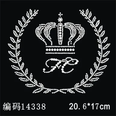 2pc/lot Sweater Crown fixing rhinestones iron on crystal transfers design rhinestone iron on transfers designs patches for shirt