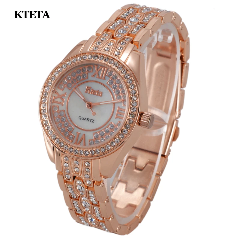 Женские золотые кварцевые часы Reloj Mujer Роскошные наручные известного бренда с