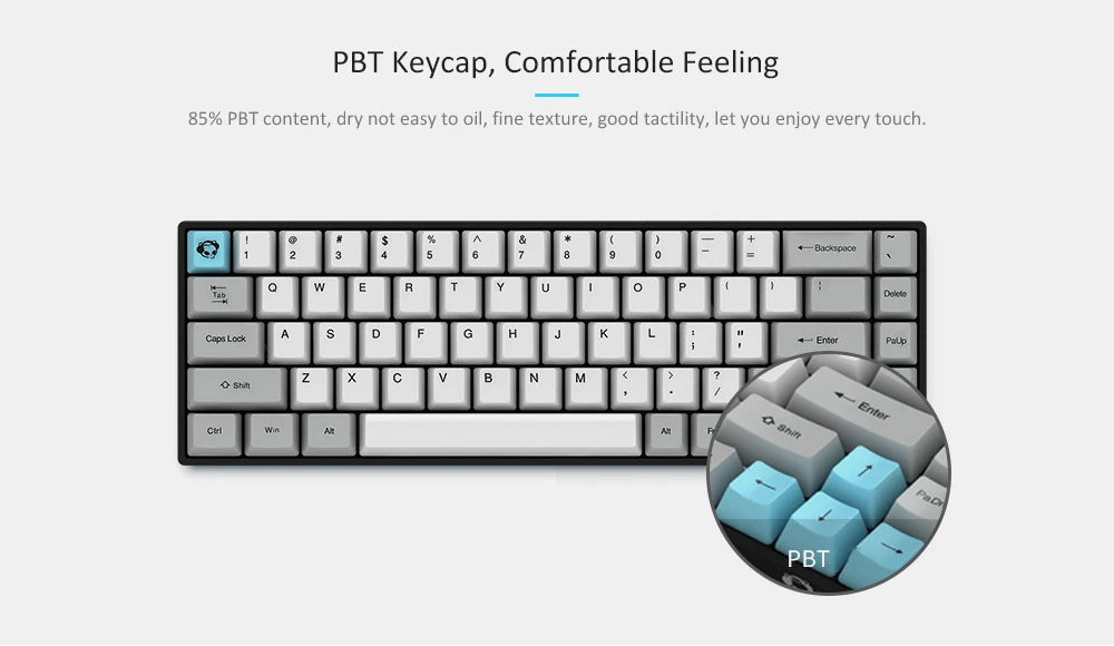 Оригинальная AKKO 3068 Беспроводная Bluetooth механическая клавиатура Ретро 68 клавиш usb тип-c проводной компьютер геймер для игр Вишневый переключатель