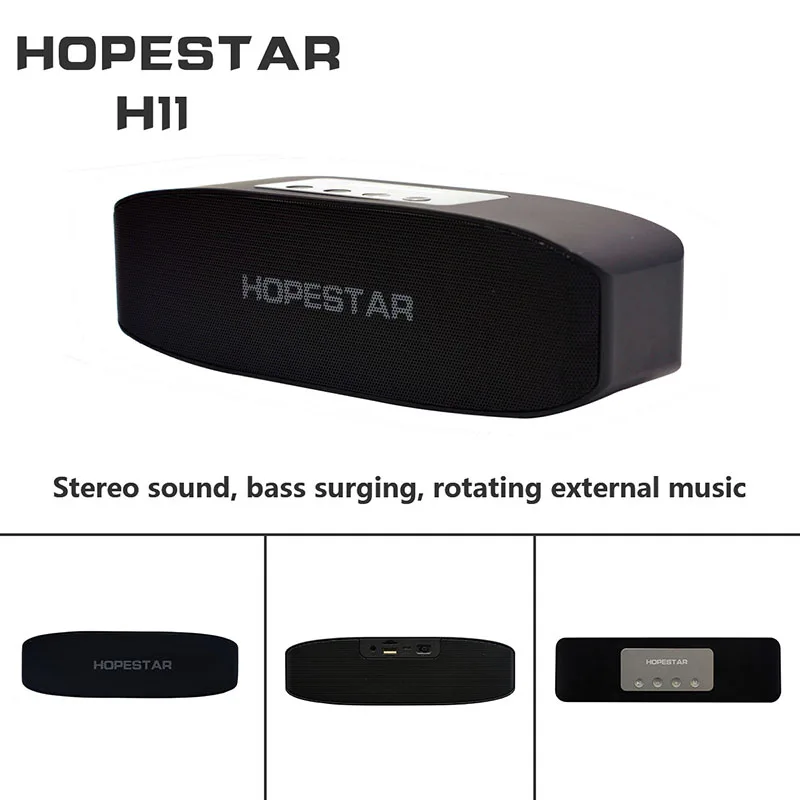 Hopestar H11 Bluetooth Колонка HiFi беспроводная звуковая панель с двумя басами стерео Поддержка USB TF Aux Fm с зарядным устройством