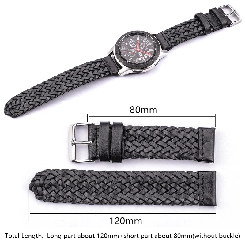 Ремешок из натуральной кожи для Samsung Galaxy 46 мм Gear S3 плетеный Дизайнерский Модный