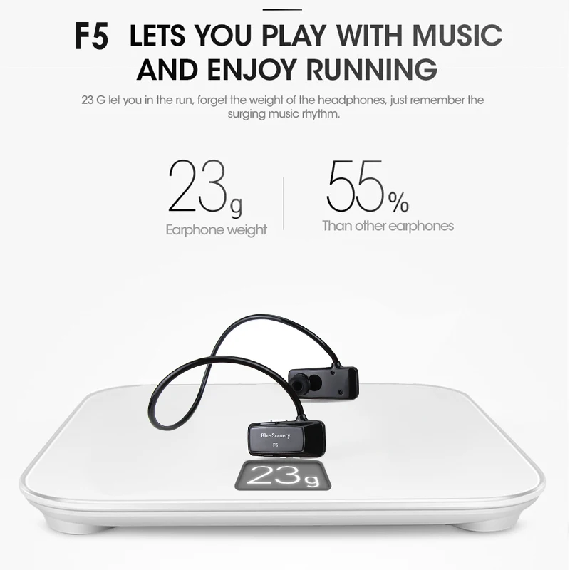 Высокое качество F5 MP3 плеер Спорт Bluetooth Mp3 музыкальный плеер Беспроводные наушники Поддержка Micro SD TF карта с FM
