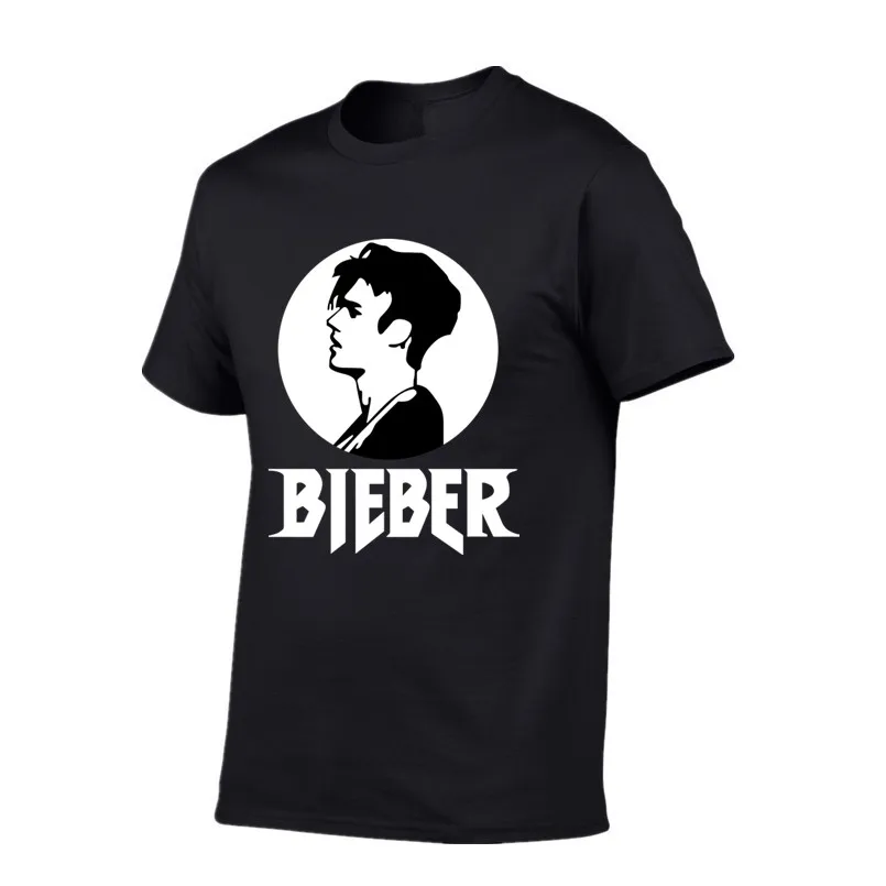 Новая модная футболка Bieber мужская повседневная хлопковая с коротким рукавом Marvel