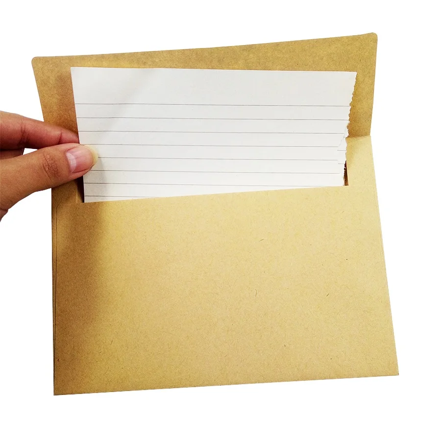100 шт./лот крафт бумага конверт почтовая карта стационарная для хранения подарок