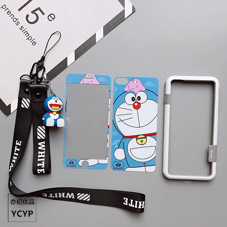 Мягкий бампер для iPhone X/8 plus /7plus и задняя Передняя пленка из закаленного стекла