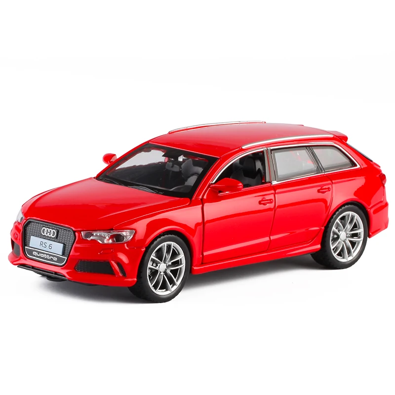 1:32 Audi RS6 дорожный автомобиль для детей взрослых имитация звука и света дверь
