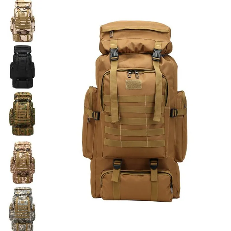 80L Waterproof Climbing Hiking Military Tactical Backpack Bag Camping Mountaineering Outdoor Sport Molle 3P S510 | Спорт и