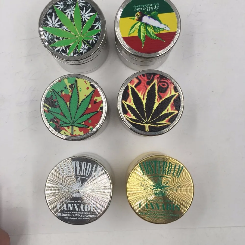 Tobacco herb moledor grinder 4Part Aluminium Metal Herb Spice Pollinator Grinder Smoke crusher | Дом и сад