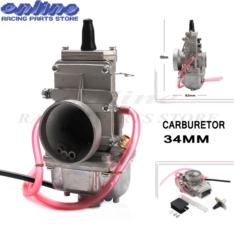 Новый карбюратор Vergaser Carb TM34 с дросселем в виде плоского 34 мм для литья под