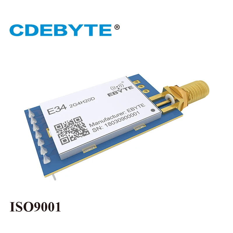 Фотография частоты скачка UART nRF24L01P 2 4 ГГц 100 мВт SMA антенна IoT uhf беспроводной