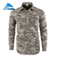 mens camo quick dry button down convertible long sleeve shirts men outdoor sport hiking climbing shirt trekking military uniform