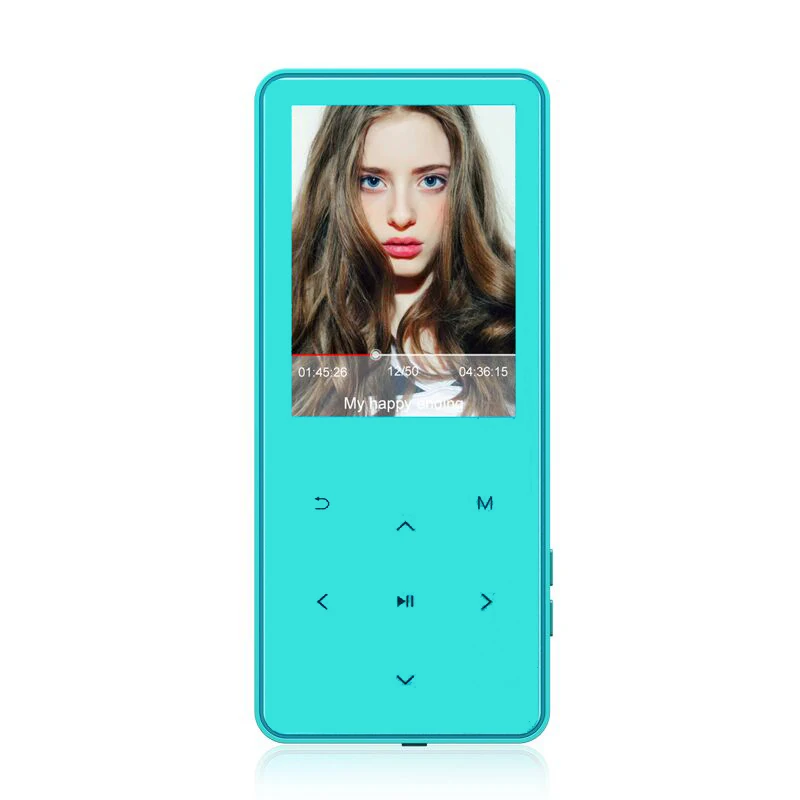 Новая версия Bluetooth Touch HI FI MP3 музыкальный плеер тонкий Walkman 4G 8G 16G костюм для бега ходьбы и альпинизма Bulit-in динамик - Цвет: blue bluetooth