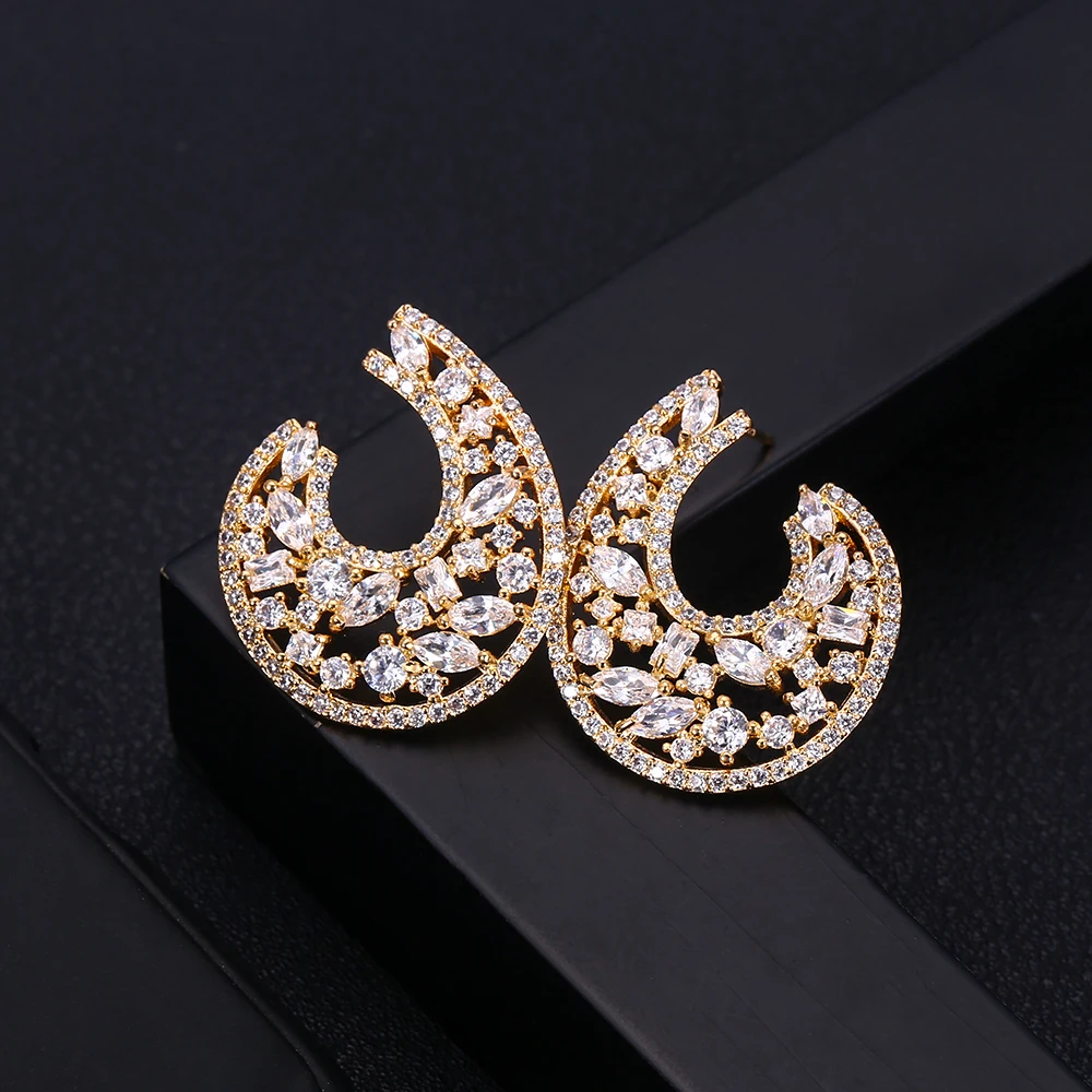 Accking модные элегантные серьги с кубическим цирконием для женщин Свадебные