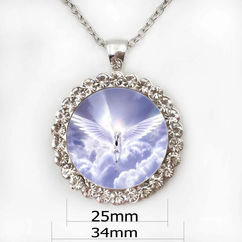 Летающий единорог Кабошон Стекло серебряное ожерелье для женщины мужчины