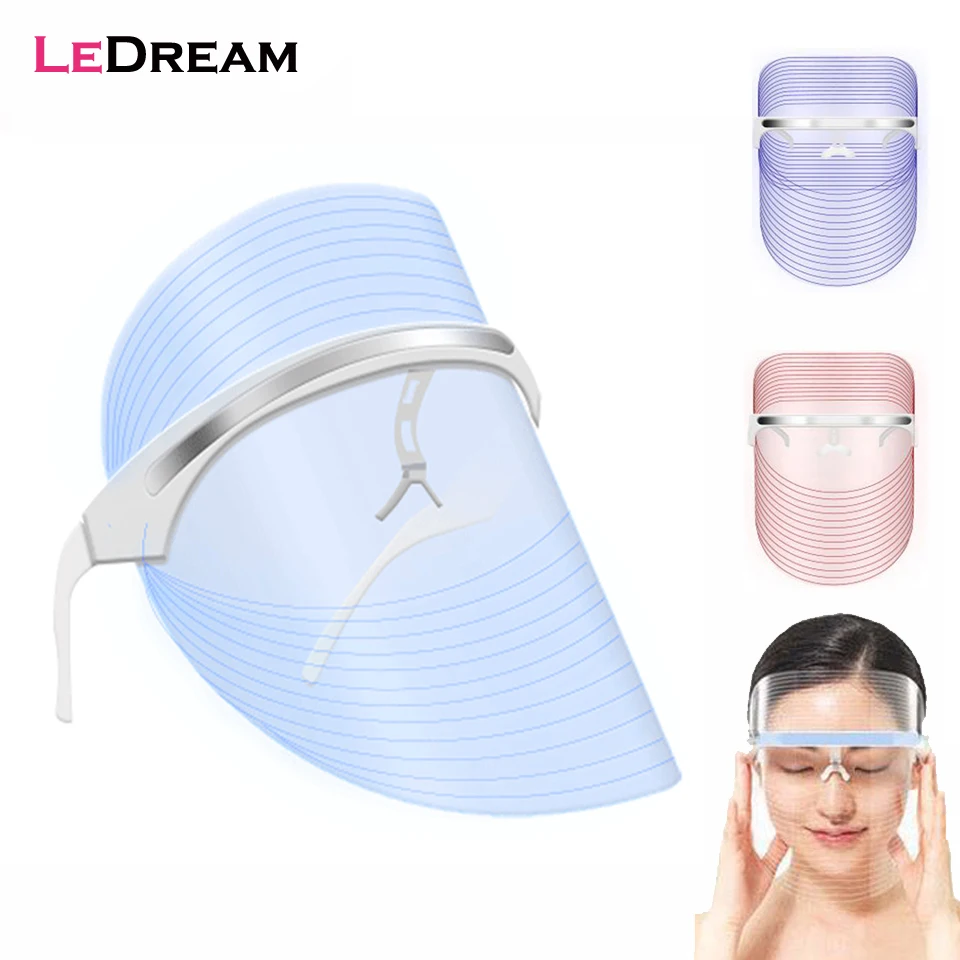 

Photodynamic Facial Beauty Instrument Colorful LED Light Therapy Face Mask Anti Acne Skin Rejuvenation Removal Beauty Spa