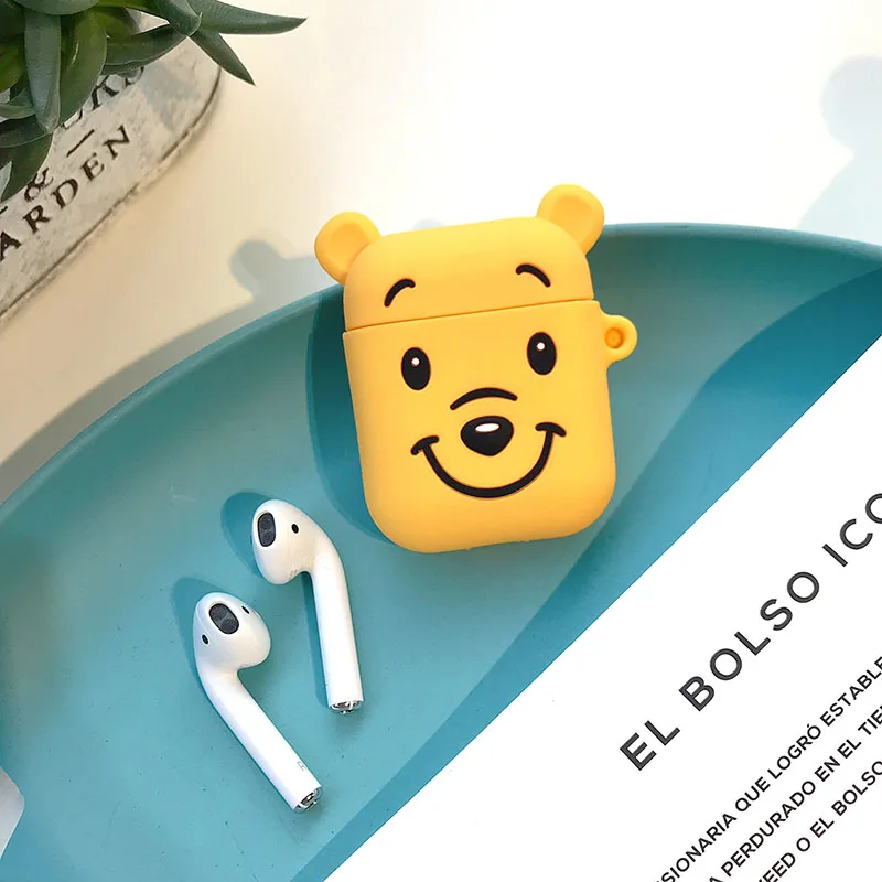 3D мультяшный силиконовый чехол для AirPods, чехол, беспроводной Bluetooth наушник, защитный чехол для Apple Airpods, чехол, милый мягкий - Цвет: 7-1