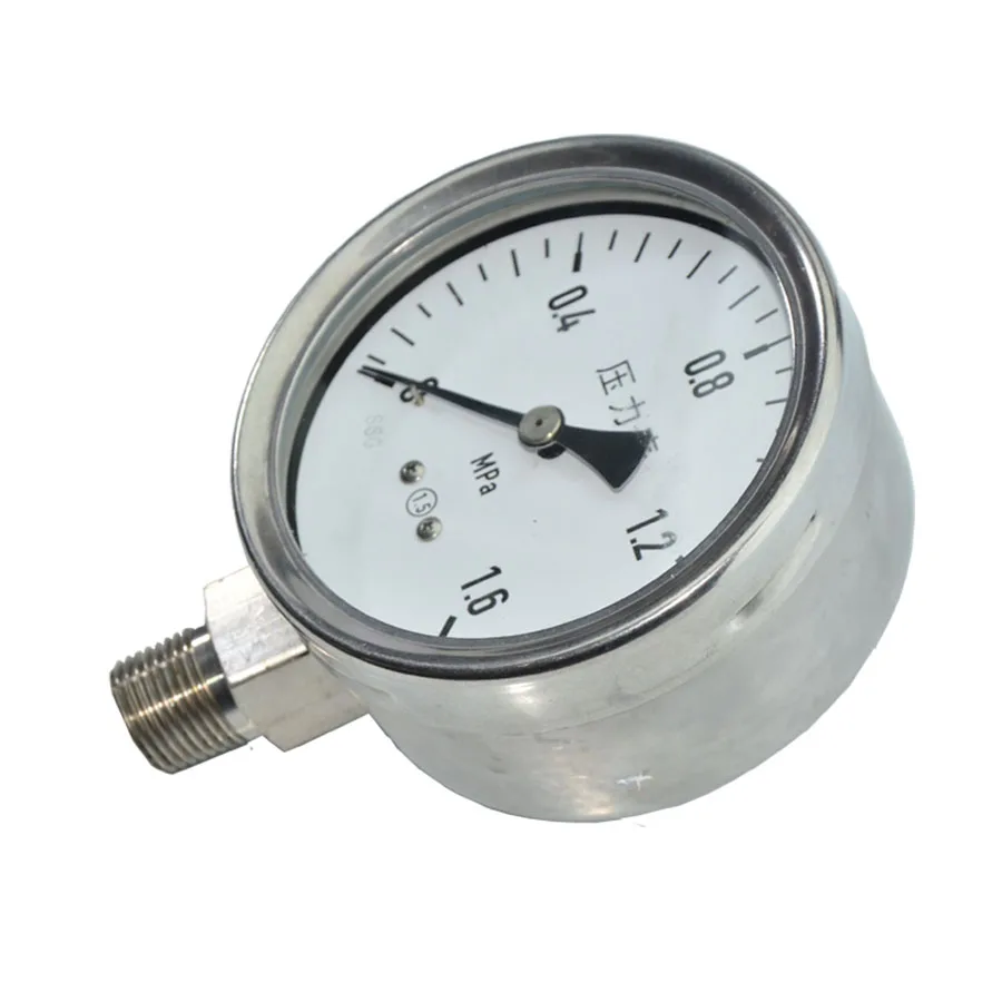 Манометр из нержавеющей стали для заполнения жидкостью 0 100 PSI ~ 1/4 бар NPT 2 5 резьба