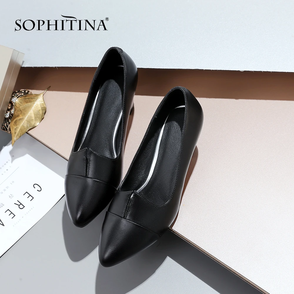 SOPHITINA/Новые пикантные женские туфли-лодочки с острым носком Модные туфли из
