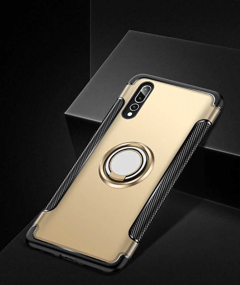 For Huawei Nova 3 3i 2 2s 2i Mate 10 P10 P20 Lite P9 Plus Honor 8 9 View V10 Pro Play Case Metal Finger Ring Holder Car Cover |