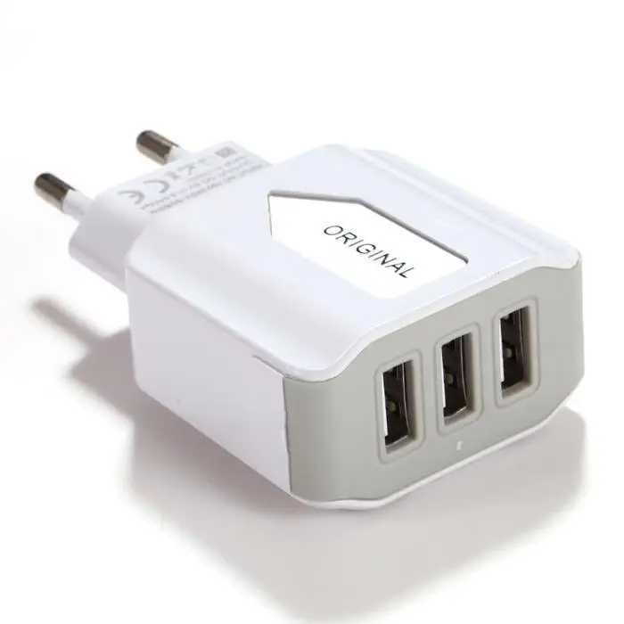 AC тройной путешествия USB порт зарядное устройство домашний адаптер питания стены