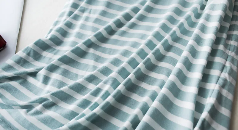 Повседневная Новая женская пижама с коротким рукавом, пижамный комплект, Хлопковая пижама, женская летняя пижама в полоску, новинка, пижама для женщин