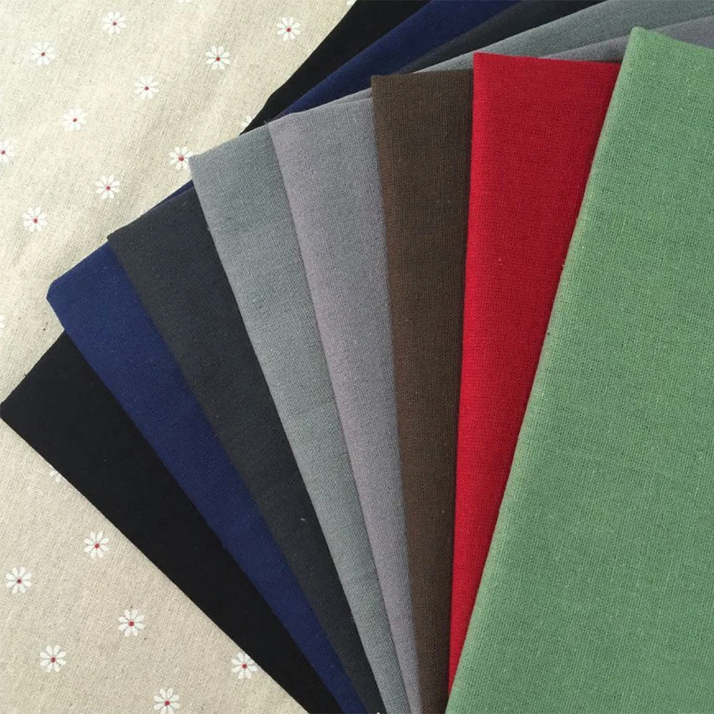 Sanbest однотонная хлопковая льняная ткань для вышивки ручная работа шитье дивана
