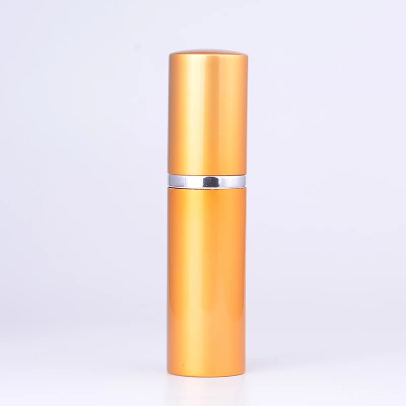 gold MUB-5ml/10 мл мини портативный дорожный алюминиевый многоразовый флакон для духов со спреем и пустыми косметическими контейнерами с распылителем - Цвет: gold