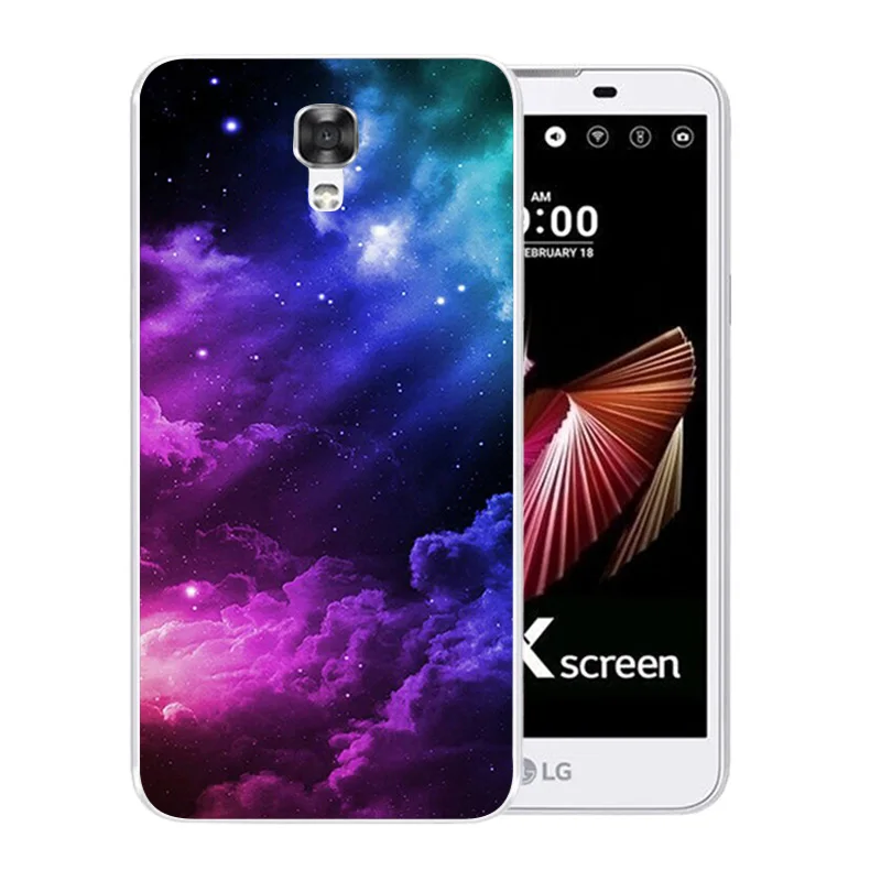 Мягкий TPU для LG X Screen/X View K500N K500DS чехол телефона с рисунком звездного неба