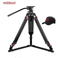 miliboo mtt609a professional heavy duty hydraulic head ball tripod camera for camcorder dslr support video tripod load 15kg ma