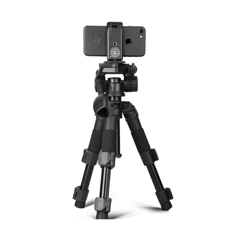 Портативный 3-секционный настольный мини-штатив Q166S для фотосъемки с 3-сторонней