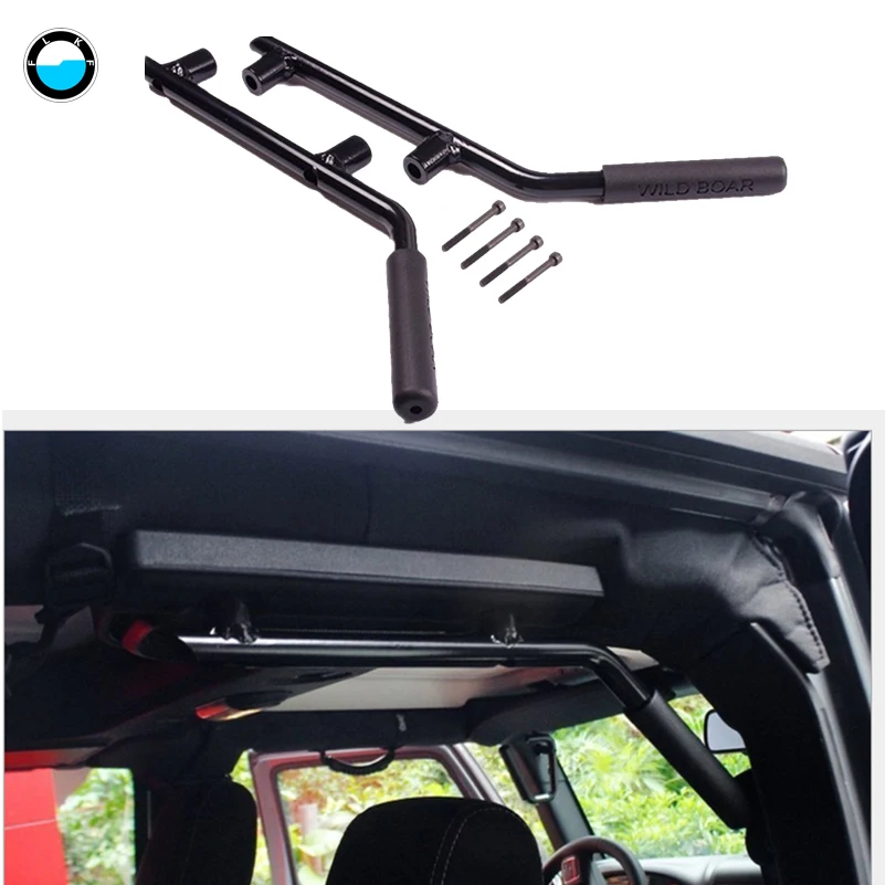 Для Jeep Wrangler аксессуары Передняя и задняя красная/черная твердая стальная ручка