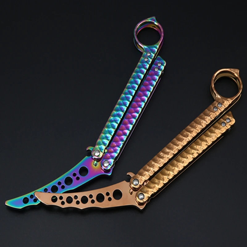 HAOXIA 50 для тусклых лезвий многоцветная практика бабочка в Balisong нож тренера|blades for knife|for knifepractice butterfly |